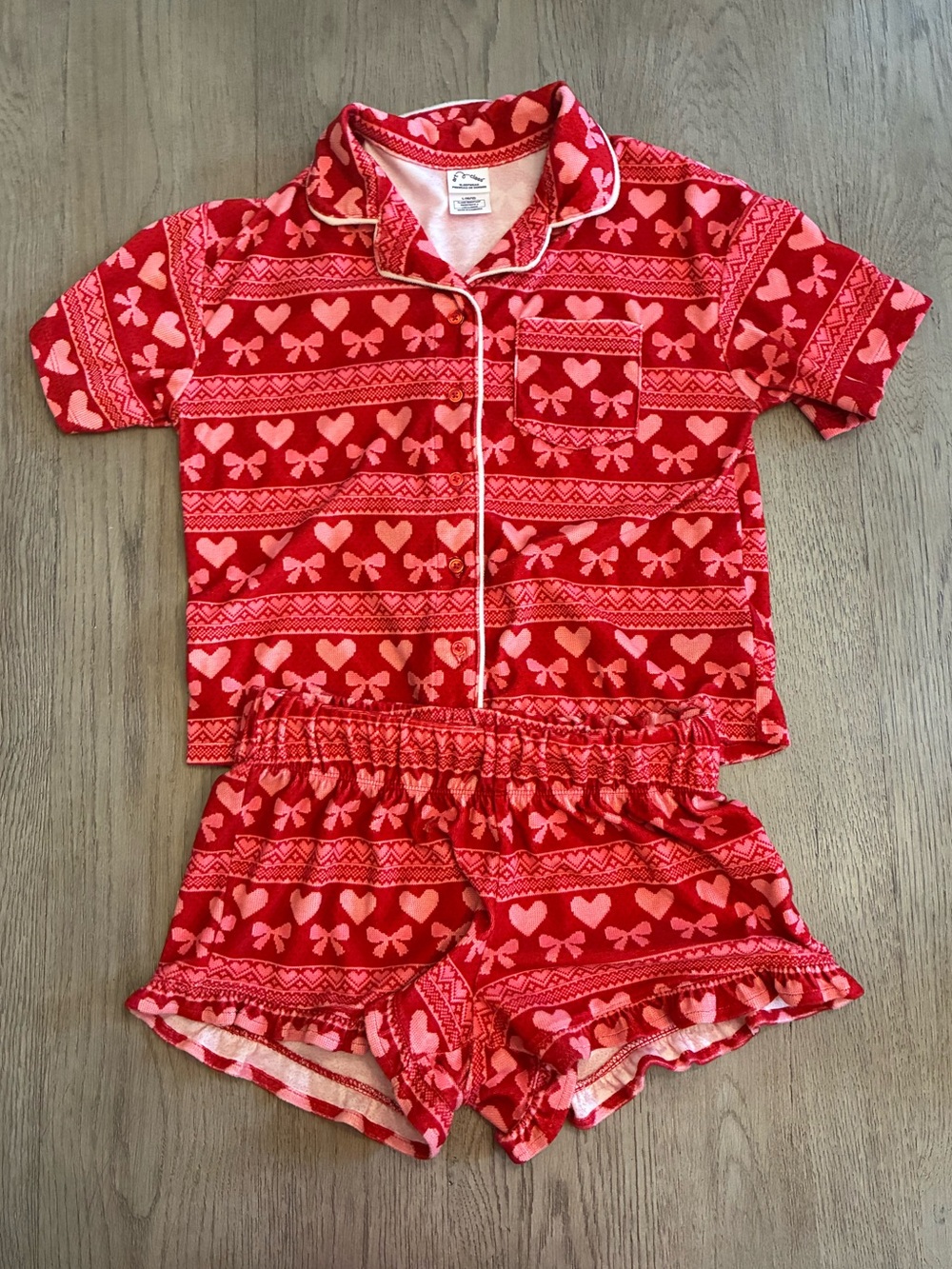 art class Red and Pink Short Pajama Set